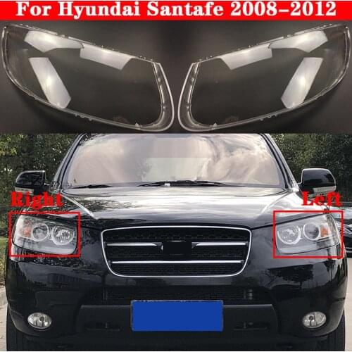 Car front Headlight cover For Hyundai Santafe 2008-2012 Car Transparent Headlamp Shell Headlight Shell Lampshade Headlamp Glass