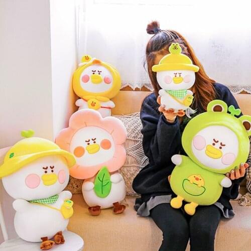 25/35/45cm Cartoon Cute Duck in soy sauce Plush Toy Stuffed Soft Duck Doll Animal Pillow Birthday Gift for Kids