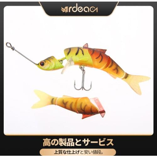 Soft plastic layer 75mm 8g 3-section structure soft pulley of Ardea soft zigzag head