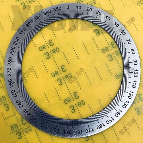 Outer Diameter: 120mm Scale Stainless Steel Scale 360 Degree Scale Laboratory Equipment 120x90 # 1