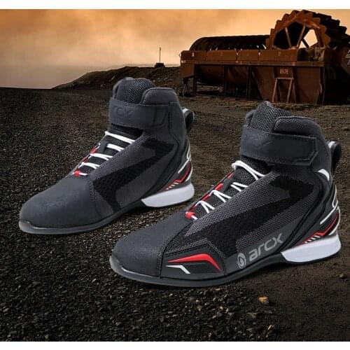 New Arrival Motorcycle Breathable Flyknit Textile Leather ESA Protector Boots, touring boots ,street bike boot