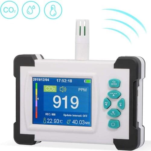 Updated Carbon Dioxide Detector CO2 Meter Tester Air Quality Detector with Storage Case co2 detector co2 sensor monitor SR-510A