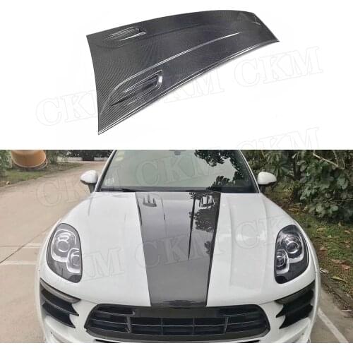 Carbon Fiber / FRP Engine Hood Air Flow Vent Fender Decal Auto Decoration Sticker for Porsche Macan 2014-2018