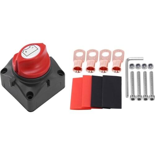 Battery Switch Heavy Duty Battery Power Cut Master Switch Disconnect Isolator for Car Vehicle RV and Marine Boat