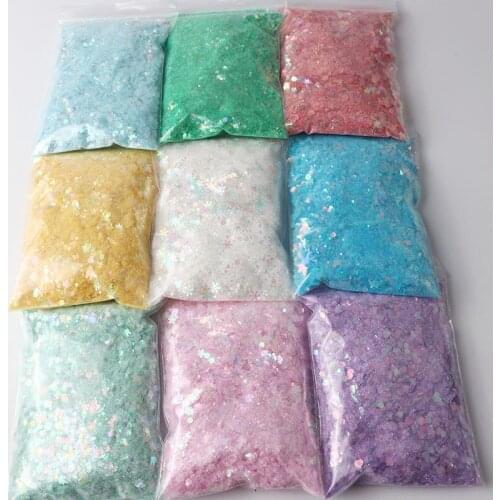 50G Nail Powder Mixed Nail Polish Glitter Art Sequins Bulk Polyester Glitter Powder Mixed Shape Flake Nail Manicure Decoration