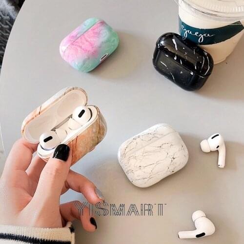 Retro Korean Marble Grain Full Cover Anti Crack Earphone Case for Apple AirPods 3 Pro Hard case