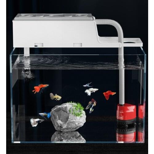 Fish Tank Upper Filter Box Aquarium External Filter Box Water Circulation Pump Top Filter With Filtration Circulation Pump