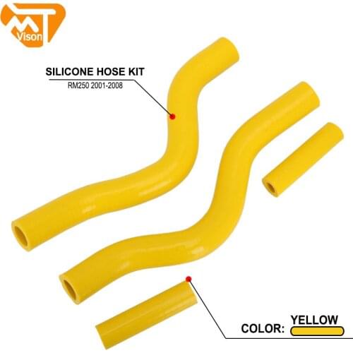 Motorcycle Engine Silicone Radiator Coolant Hose For Suzuki RM250 RM 250 2001-2008