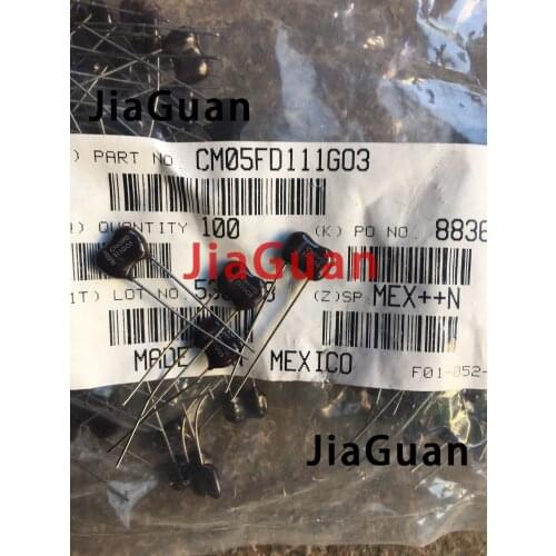 20PCS Mexico CDM Silver Mica 500V110PF 5% mica capacitor 500V 110P 110pF/500V 111 p6mm CM05FD111G03 500V111