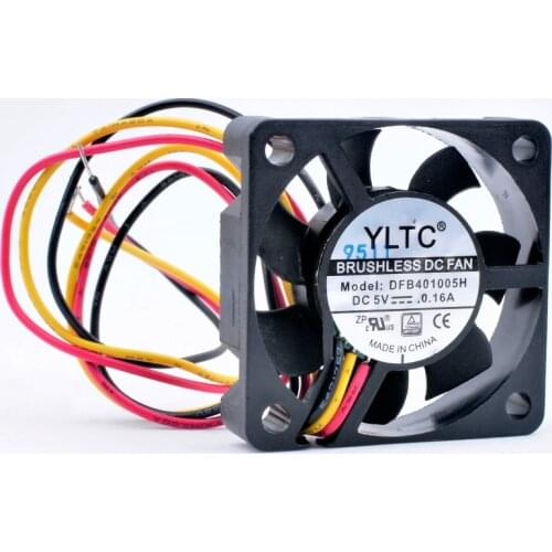 DFB401005H 4cm 40mm fan 40x40x10mm DC5V 0.16A 3 wires 2 ball bearings Cooling fan suitable for router heat sink aluminum fins