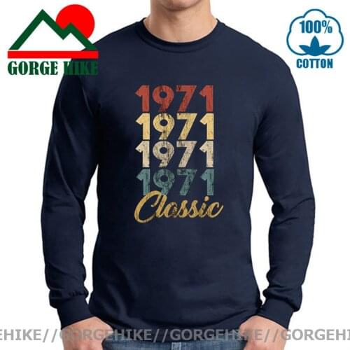 Vintage 70s Clothes Retro Classic 1971 T Shirt Long Sleeve Marvellous Birth Year Born in 1971 T-Shirt Made in 1971 Tee Camisetas