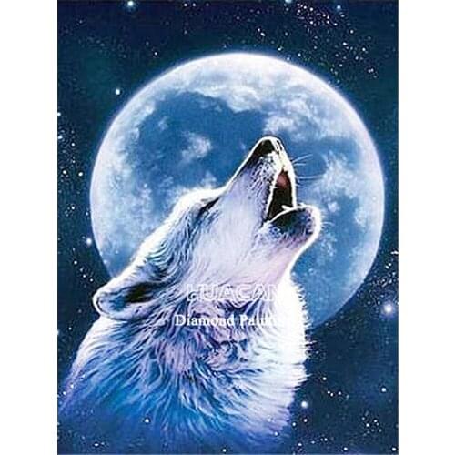 Wolf Animal Printed 11CT Cross-Stitch Full Kit DIY Embroidery DMC Threads work Craft Handiwork Painting Stamped Decor