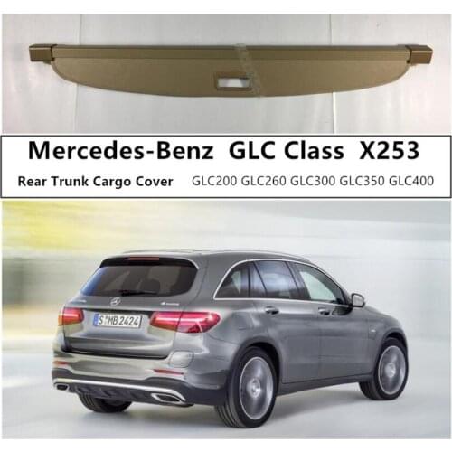 For Rear Trunk Cargo Cover For Mercedes-Benz GLC Class X253 GLC200 GLC260 GLC300 GLC350 High Qualit Security Shield Auto Accesso