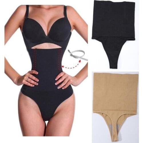 Women High Waist Panty Brief Body Shaper Tummy Control Belt Underwear Belly Shapewear Panties Thong Girdle Butt Lifter Shapers