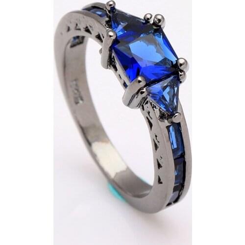 Women black Gold Color stock wholesle 1pc Distribution royal blue stone paved New Fashion Wedding Jewelry Gift