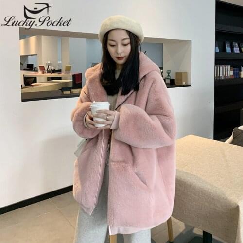 Women Winter High Quality Faux Fur Coat Luxury Fur Jacket Loose Lapel Outerwear Thick Warm Plus Size Female Plush Coats ZY22