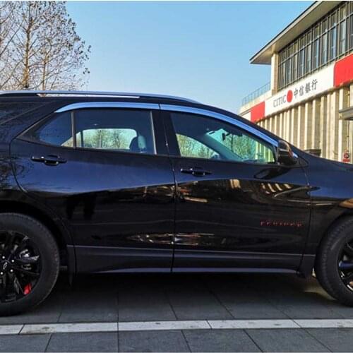 Brand New 1 Set Windows Chrome Vent Visors Rain Guard Sun Shield Deflectors For Chevrolet Equinox 2017-2019