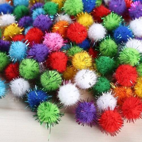 100pcs 15/20/25/30mm Fluffy Soft Pom Poms Pompoms balls Handmade Wedding Decor For DIY Kids Toys Craft Supplies Materials