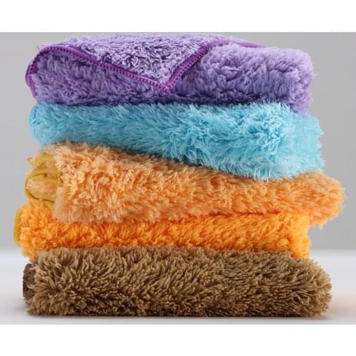 4 Pcs Plush Microfiber Cloth Household Cleaning Cloth Better than Cotton Kitchen Towels Micro Fiber Towel