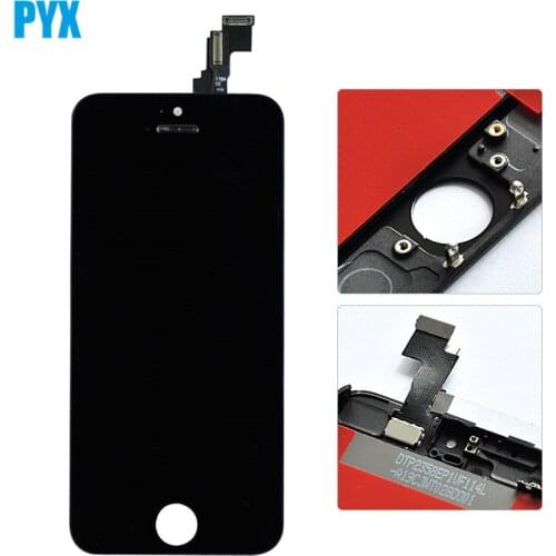 5PCS/LOT Black For iPhone 5C LCD Display with Touch Digitizer Assembly Free Shipping