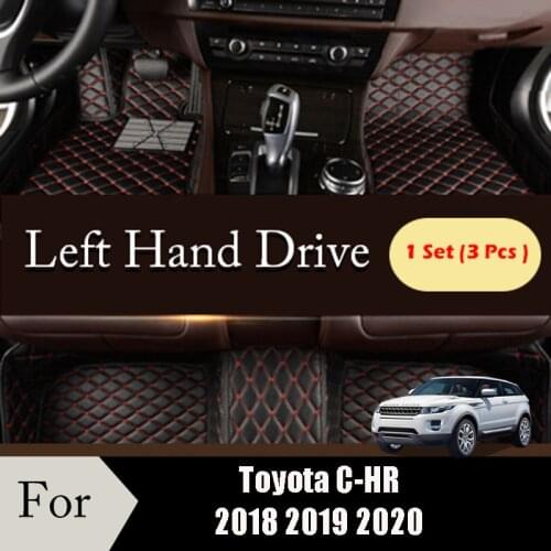 Car Floor Mats For Toyota C-HR CHR 2016 2017 2018 2019 2020 Auto Rug Covers Car-Styling Custom Covers Carpets Accessories