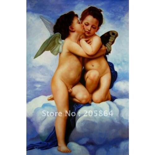 Free shipping hot sell lovely angels fabric picture,new technical items,European style classical picture