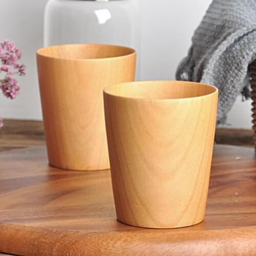 275ml Environmental Protection Wooden Cup Handmade Coffee Tea Beer Wine Juice Milk Water Mug Holiday Gift Lightweight Mugs