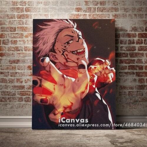 Sukuna Anime Jujutsu Kaisen Yuji Itadori Decoration Prints Home Decor Canvas Dorm Living Room Bedroom Painting Wall Art Poster