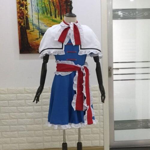 TouHou Project Alice Margatroid Cosplay Costume Japanese Anime Dress Shawl Suit Outfit Clothes