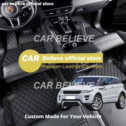 High quality Leather Car Floor mats for Land Rover Range Rover Evoque 2012 2013 2014 2015 Carpets Rugs Pads Accessories