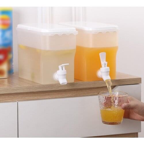 3500ml Water Jug With Faucet Cold Water Bottle Kettle TeaPot Lemon Juice Jugs Kitchen Drinkware Container Heat Resistant Pitcher
