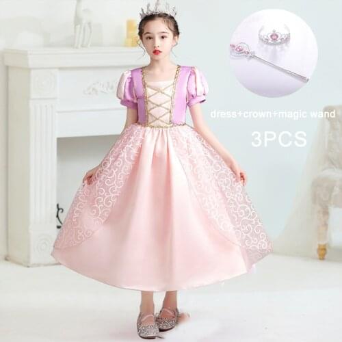 New 2021 Halloween Kids Beauty Dresses For Girls Children Clothes Baby Girl Party Princess Cosplay Dress Home Role Play Costumes