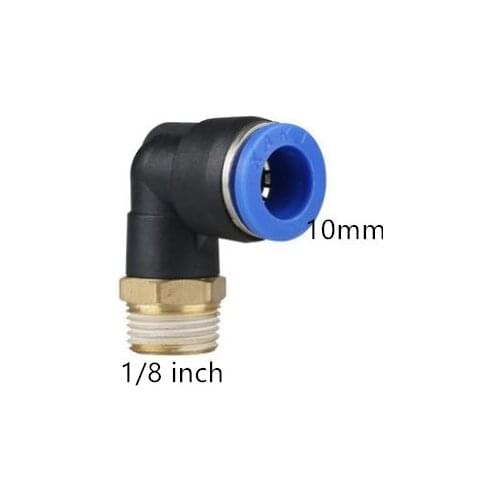 New L type 10mm 1/8 inch threaded elbow pneumatic pu hose nylon connector 90 degree PL 10-01 pipe and joint air gas fitting