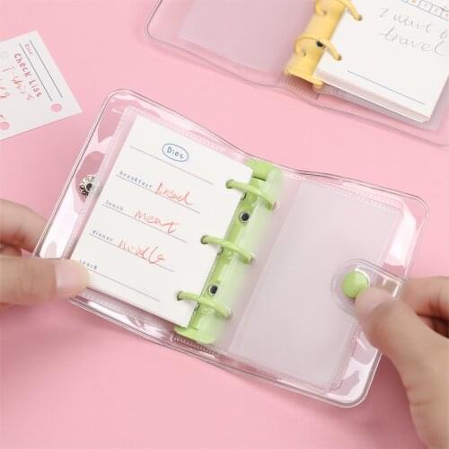3 Holes Mini Diary Book Notebook Cover Loose-leaf Refill Or 60/80Sheet Inner Pages Business ToDo List Creative Stationery