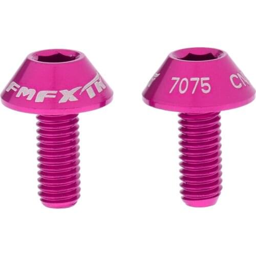Pack of 2 Pcs 5x12mm CNC Aluminum Alloy Bike Bicycle Water Bottle Cage Bolt Holder Screws