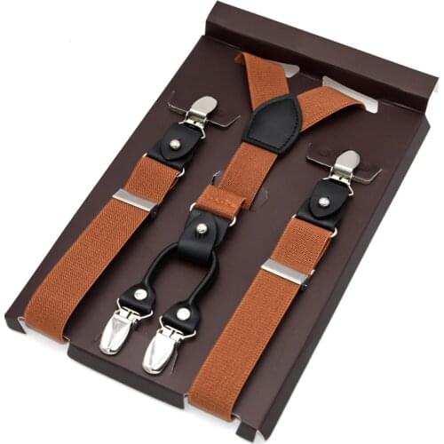 Suspenders Women Casual suspender Fashion 4 clips dress pants braces elastic leather suspendido Adjustable Belts new 2.5*110cm
