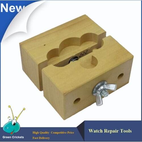 Adjustable Wooden Watch Movement Holder For Watch Battery Replacement Watchmaker Vise Watch Case