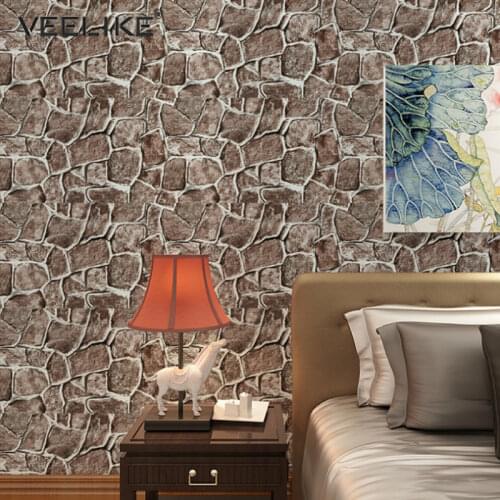 Retro Brick Grain Wall Stickers Vinyl Self-adhesive Decorative Wallpapers Cafe Restaurant Cultured Stone Nostalgic Contact Paper