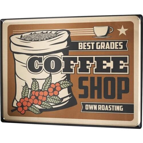 SINCE 2004 tin Plate Coffee Cafe bar Coffee Beans