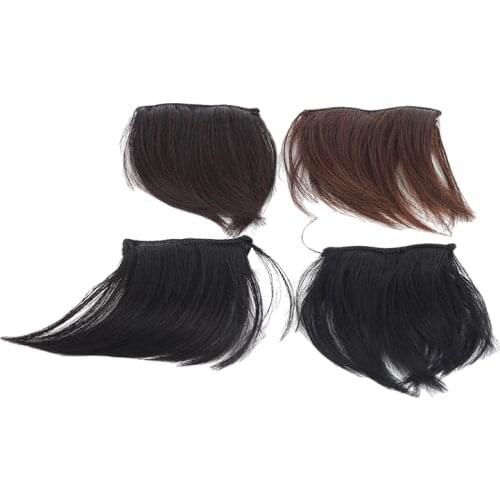 Similler Gold Fake Fringe Clip In Blunt Bangs Synthetic Hair Extensions With High Temperature Fiber
