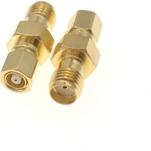 SMA Jack to SMC Jack Straight F/F Connectors SMC Female to SMA Female RF Adapter for Two-way Radio Audio Video Wireless 1PCS