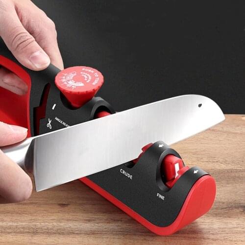 Knife Sharpener Angle Adjustable 4 Stages Scissors Sharpening stone Professional Kitchen Grinder knives Whetstone Kitchen Tools
