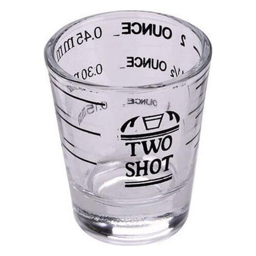 Thickened Glass jigger Ounce Cup 30ml/40ml/60ml Ounce Cup Graduated Measuring Cup Concentrated Cup Espresso Coffee Cup