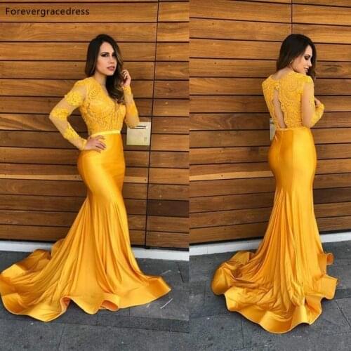 Yellow Lace Bridesmaid Dresses Long Sleeves Wedding Guest Maid of Honor Gowns Custom Made Plus Size Available