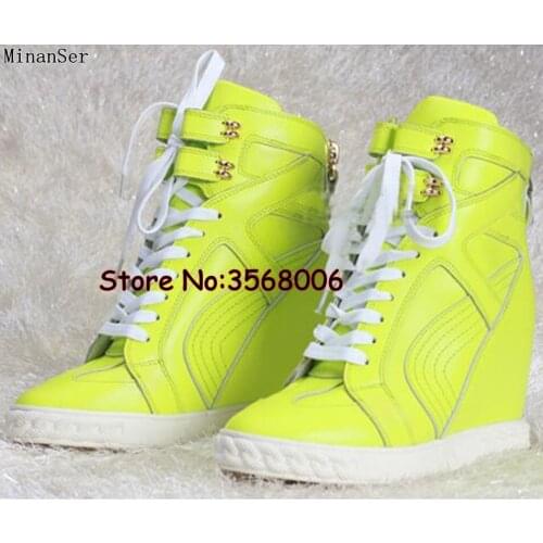 Genuine Leather Suede Women High Platform Gladiator Ankle Boots Spring Autumn Outdoor Wedge Spring Autumn Casual Shoes Woman