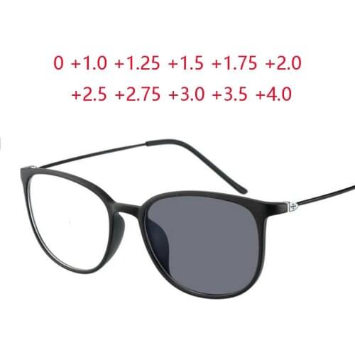 Anti-UV-reflective Transition Sun Photochromic Reading Glasses Women Ultra Light TR90 Frame Hyperopia Eyewear for Men