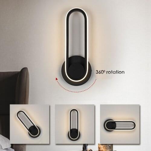 330 angle adjustable modern led wall lights for bedroom corridor foyer bedside living room wall lamp fixtures free shipping