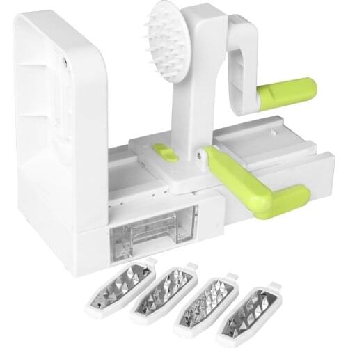 Promotion! 4 Blade Vegetable Spiralizer Folding Veggie Pasta & Spaghetti Potato Vegetable Spiral Cutter Zucchini Slicer