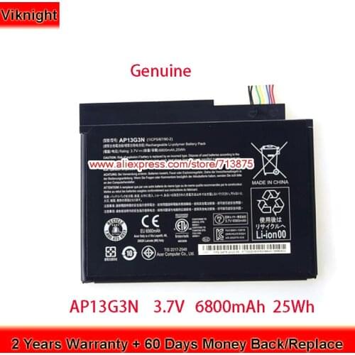 Genuine AP13G3N Laptop Battery for Acer Iconia W3-810 Tablet 3.7V 6800mAh 25Wh