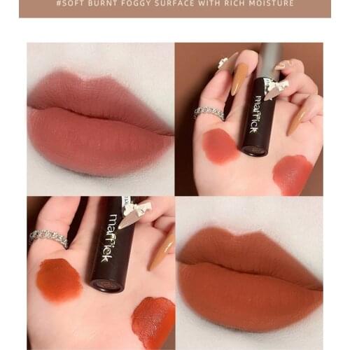MAFFICK Velvet Matte Lipstick Texture Silky Lip Gloss Waterproof Sweat-proof Lip Stick Long Lasting Sexy Red Lip Makeup TSLM2